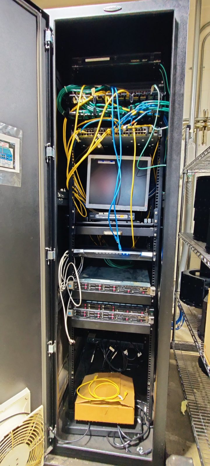 Server cabinet built by Digital Edge Solutions